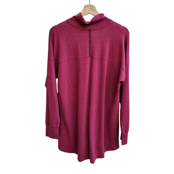 L.L.Bean Red Burgundy Long Sleeve Turtleneck Tunic Top, Soft Modal Blend, Size L - Picture 2 of 11